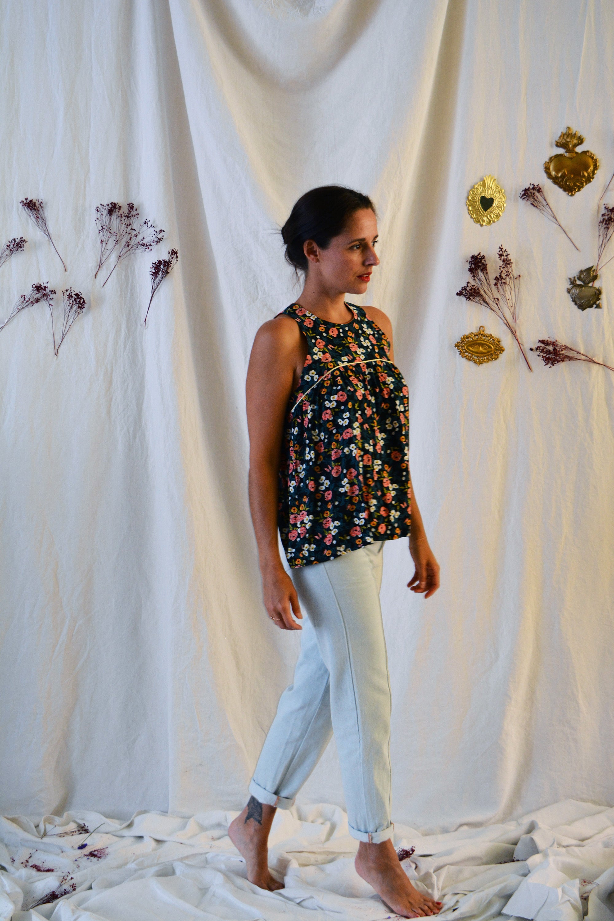 Patron couture blouse, top Panama / PDF (A4, A3, A0, US Letter) - Cadres, Calques par Taille, Vidéoprojection