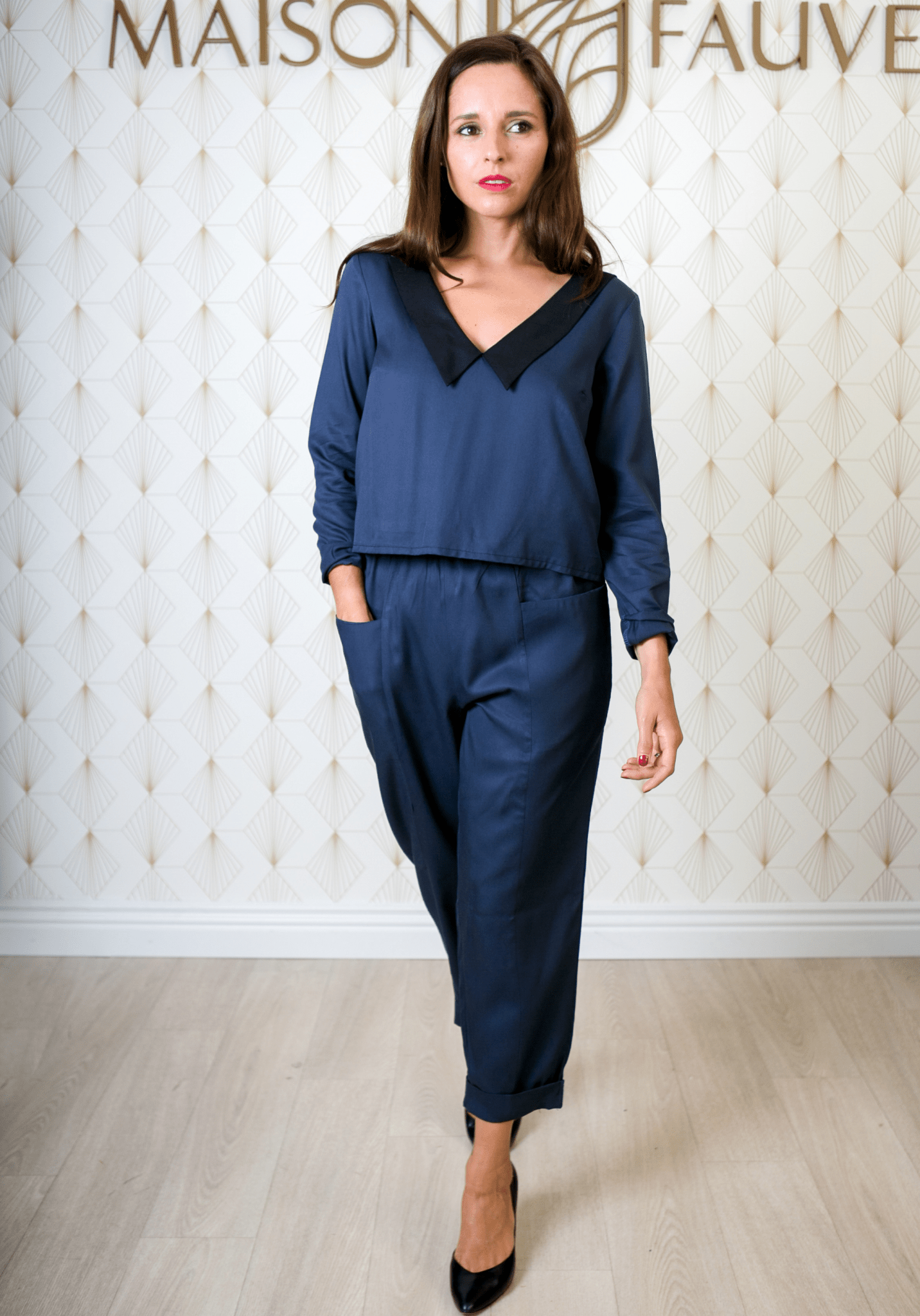 Patron couture combinaison, robe Faye / PDF (A4, A3, A0, US Letter) - Cadres, Calques par Taille, Vidéoprojection - Maison Fauve