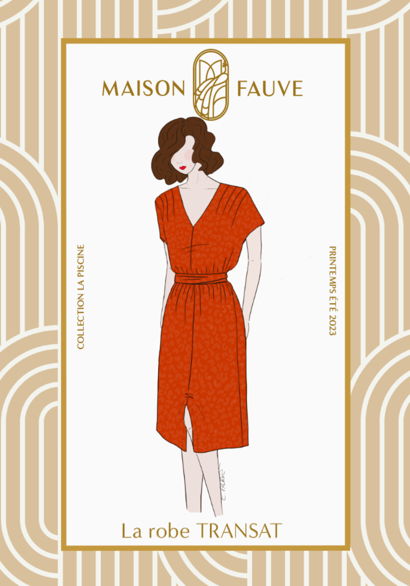 Patron couture Débutant - La robe Transat / Patron pochette - Maison Fauve