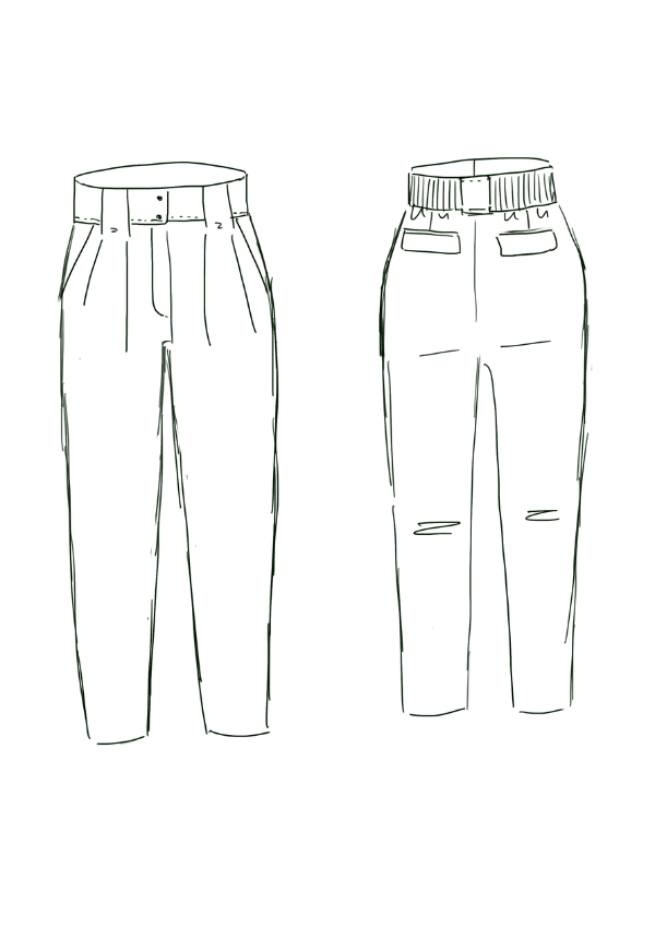 Patron couture pantalon, short Bélem / PDF (A4, A3, A0, US Letter) - Cadres, Calques par Taille, Vidéoprojection - Maison Fauve