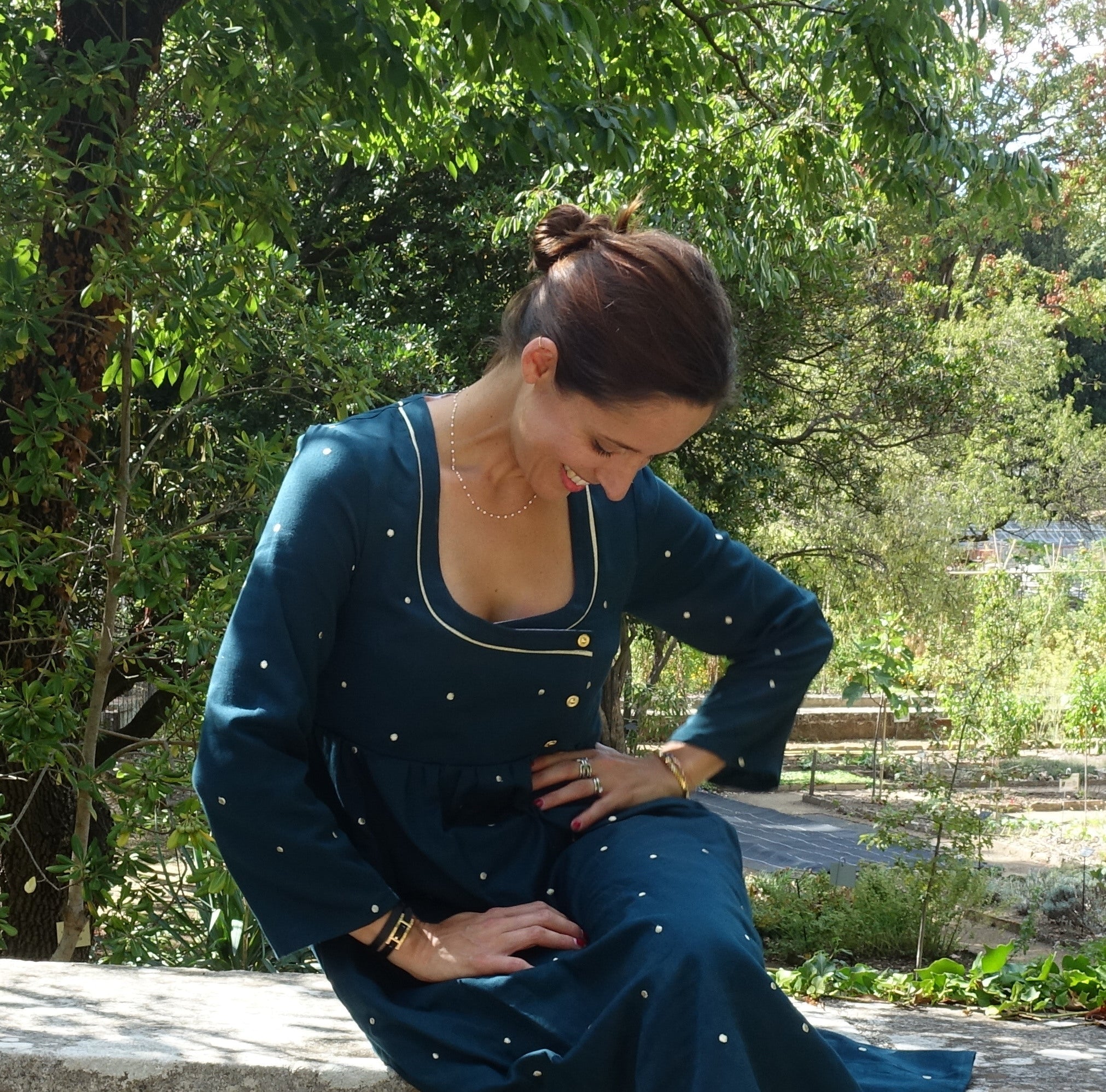 Patron couture robe, blouse encolure carrée Sybil / PDF (A4, A3, A0, US Letter) - Cadres, Calques par Taille, Vidéoprojection - Maison Fauve