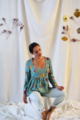 Patron couture robe, blouse encolure carrée Sybil / PDF (A4, A3, A0, US Letter) - Cadres, Calques par Taille, Vidéoprojection - Maison Fauve