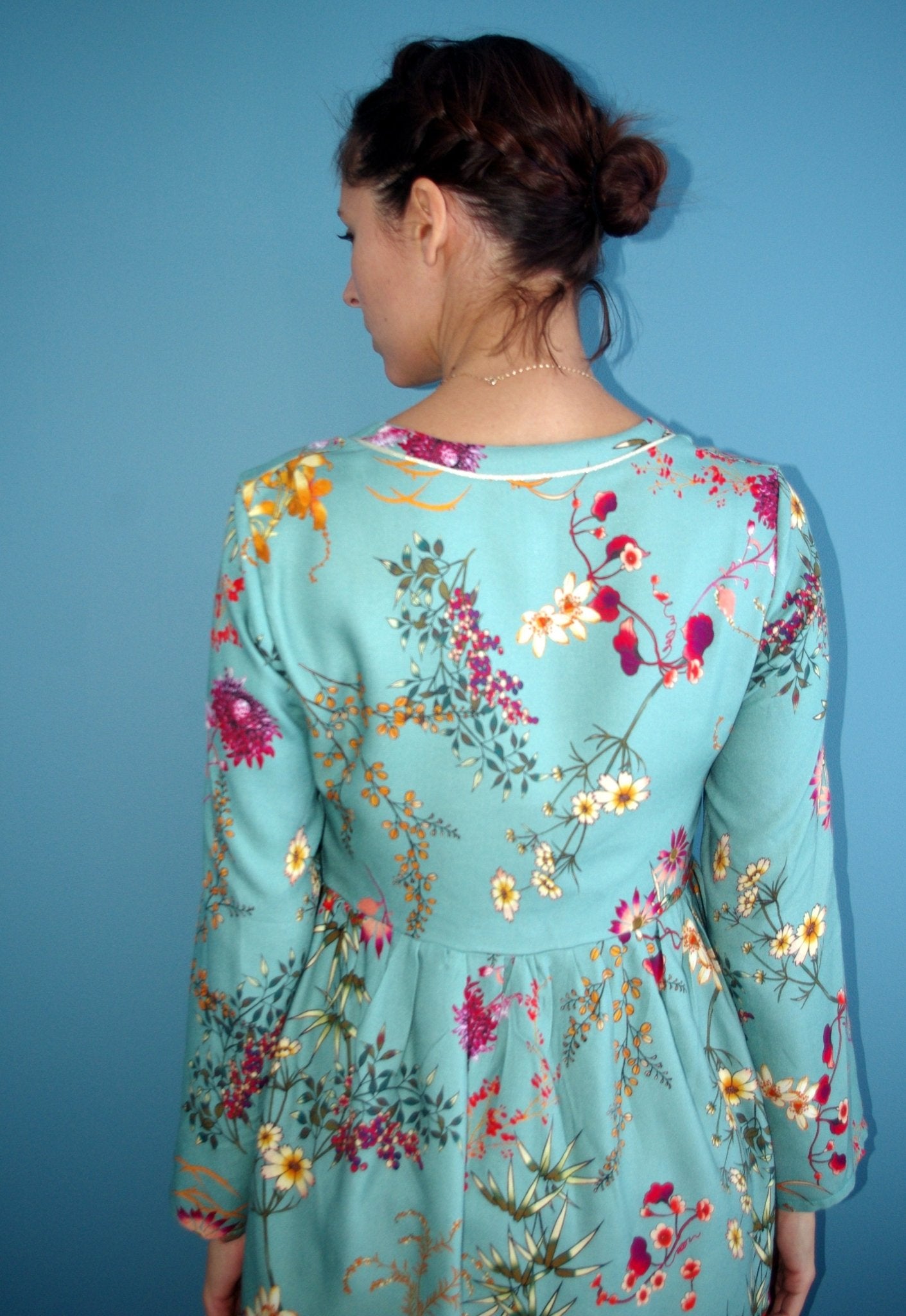Patron couture robe, blouse encolure carrée Sybil / PDF (A4, A3, A0, US Letter) - Cadres, Calques par Taille, Vidéoprojection - Maison Fauve
