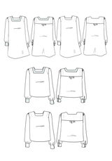 Patron couture robe, blouse Lauren / PDF (A4, A3, A0, US Letter) - Cadres, Calques par Taille, Vidéoprojection - Maison Fauve