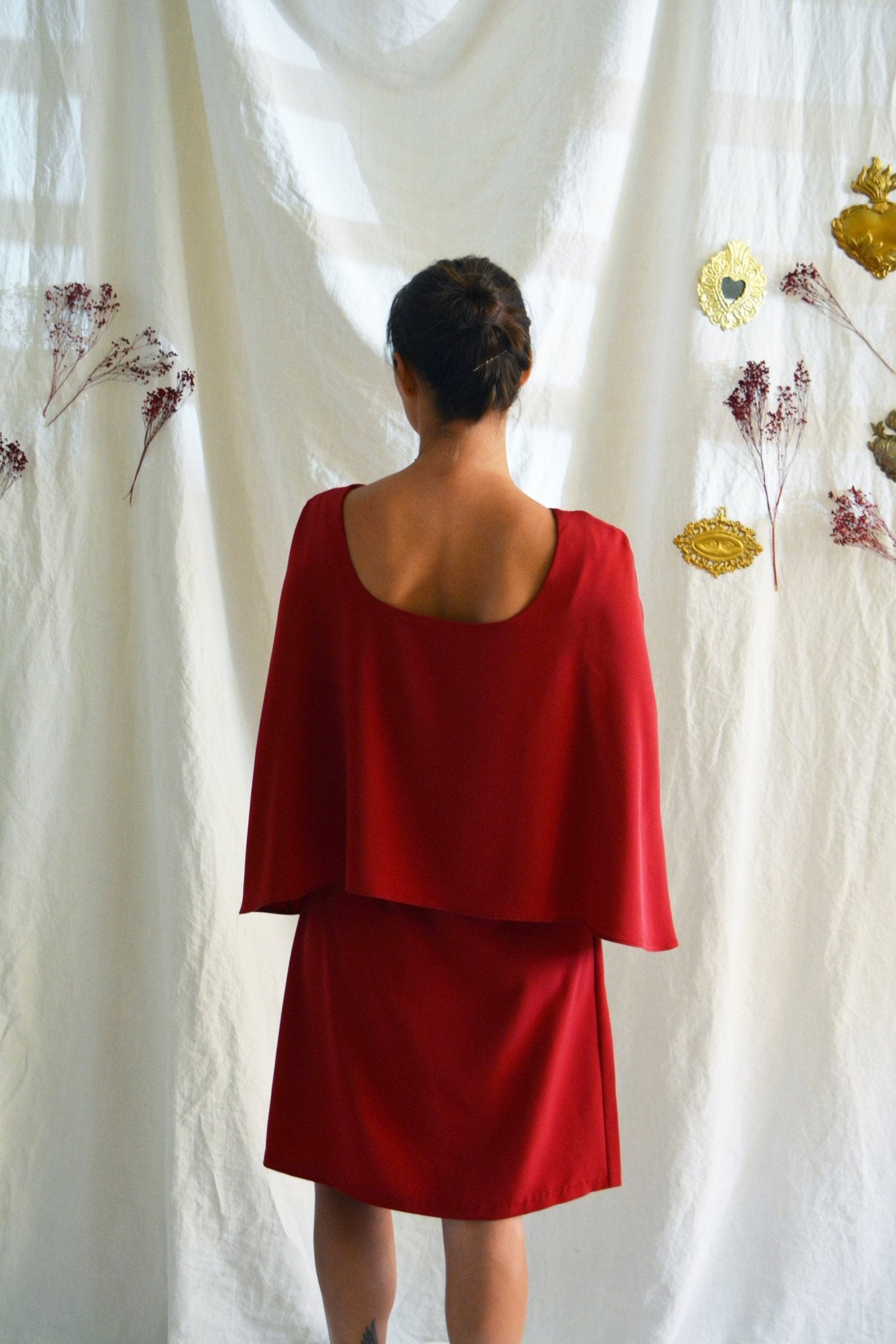 Patron couture robe cape Bonnie / PDF (A4, A3, A0, US Letter) - Cadres, Calques par Taille, Vidéoprojection - Maison Fauve