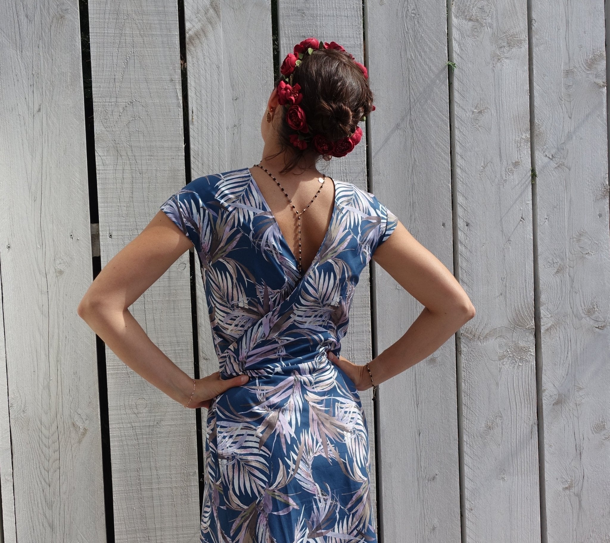 Patron couture robe, top Leaf / PDF (A4, A3, A0, US Letter) – Tailles 34 à 56 – Cadres, Calques par Taille, Vidéoprojection - Maison Fauve