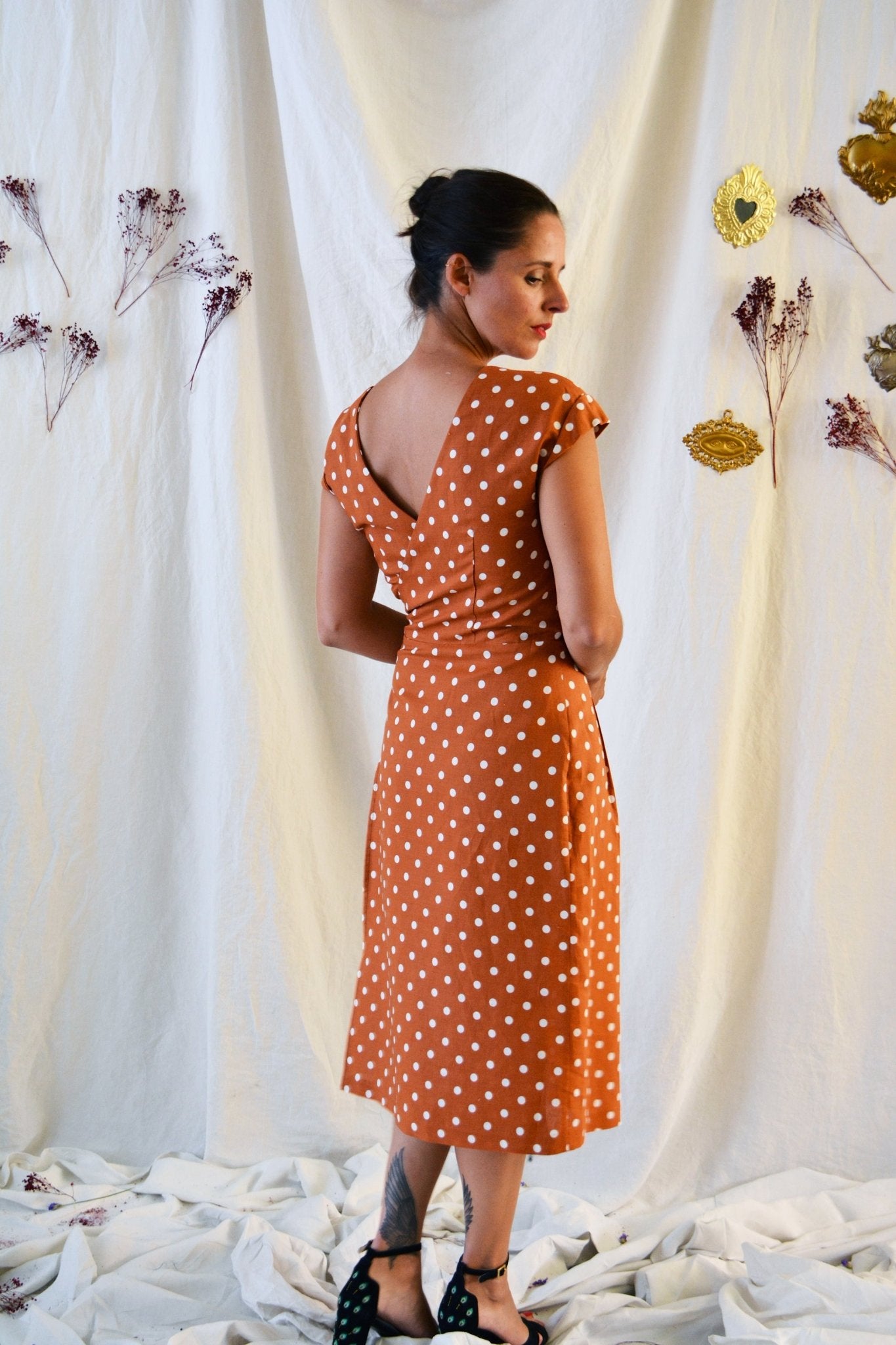 Patron couture robe, top Leaf / PDF (A4, A3, A0, US Letter) – Tailles 34 à 56 – Cadres, Calques par Taille, Vidéoprojection - Maison Fauve
