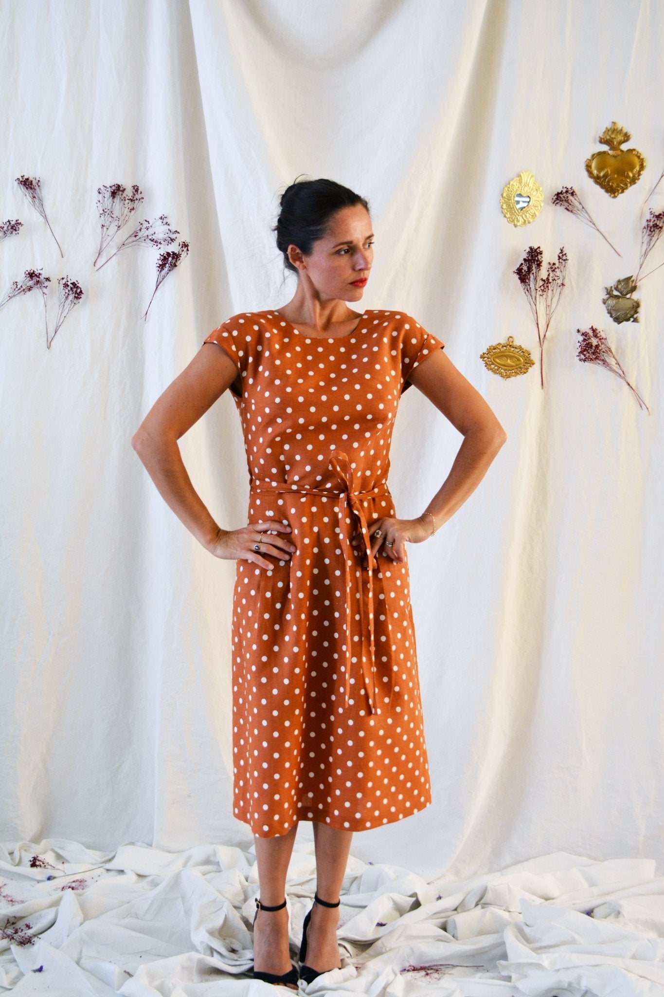 Patron couture robe, top Leaf / PDF (A4, A3, A0, US Letter) – Tailles 34 à 56 – Cadres, Calques par Taille, Vidéoprojection - Maison Fauve