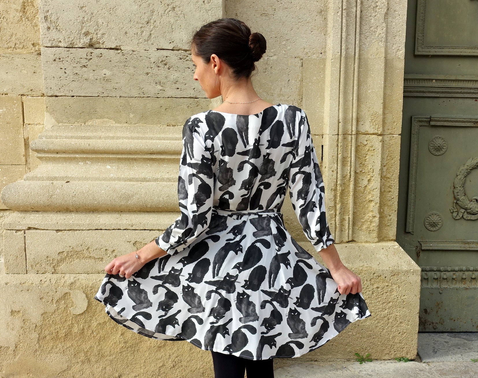 Patron couture robe, top Niki / PDF (A4, A3, A0, US Letter) – Tailles 34 à 56 – Cadres, Calques par Taille, Vidéoprojection - Maison Fauve