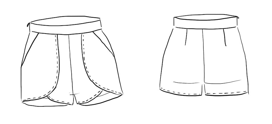 Patron couture short Pippa / PDF (A4, A3, A0, US Letter) - Cadres, Calques par Taille, Vidéoprojection - Maison Fauve