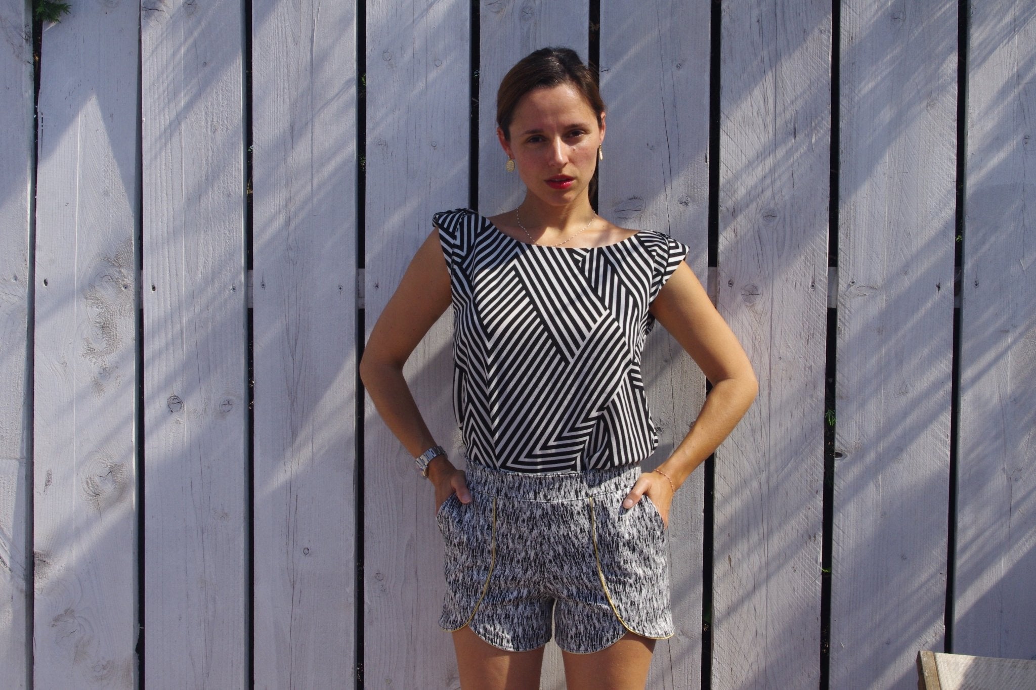 Patron couture short Pippa / PDF (A4, A3, A0, US Letter) - Cadres, Calques par Taille, Vidéoprojection - Maison Fauve