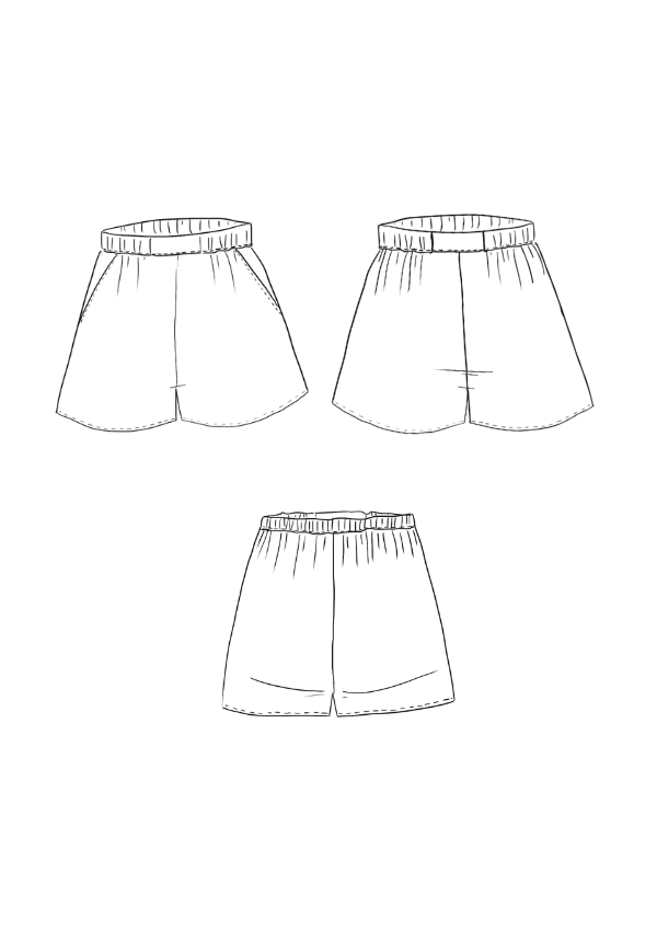 Patron couture short pyjama Songe / PDF (A4, A3, A0, US Letter) - Cadres, Calques par Taille, Vidéoprojection - Maison Fauve