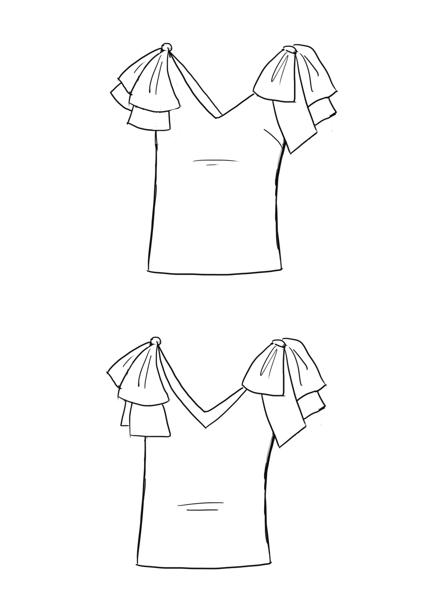 Patron couture top Nana / PDF (A4, A3, A0, US Letter) - Cadres, Calques par Taille, Vidéoprojection - Maison Fauve