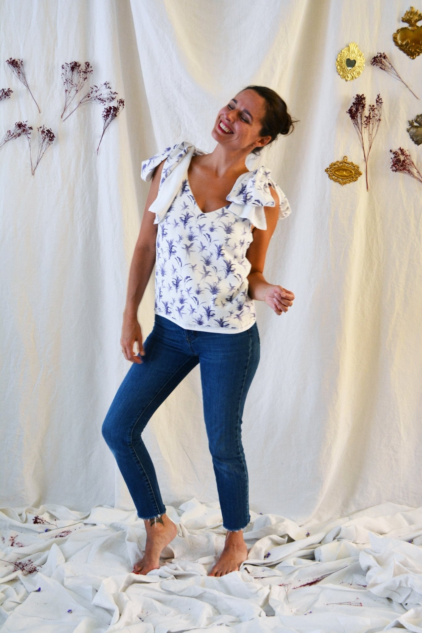 Patron couture top Nana / PDF (A4, A3, A0, US Letter) - Cadres, Calques par Taille, Vidéoprojection - Maison Fauve