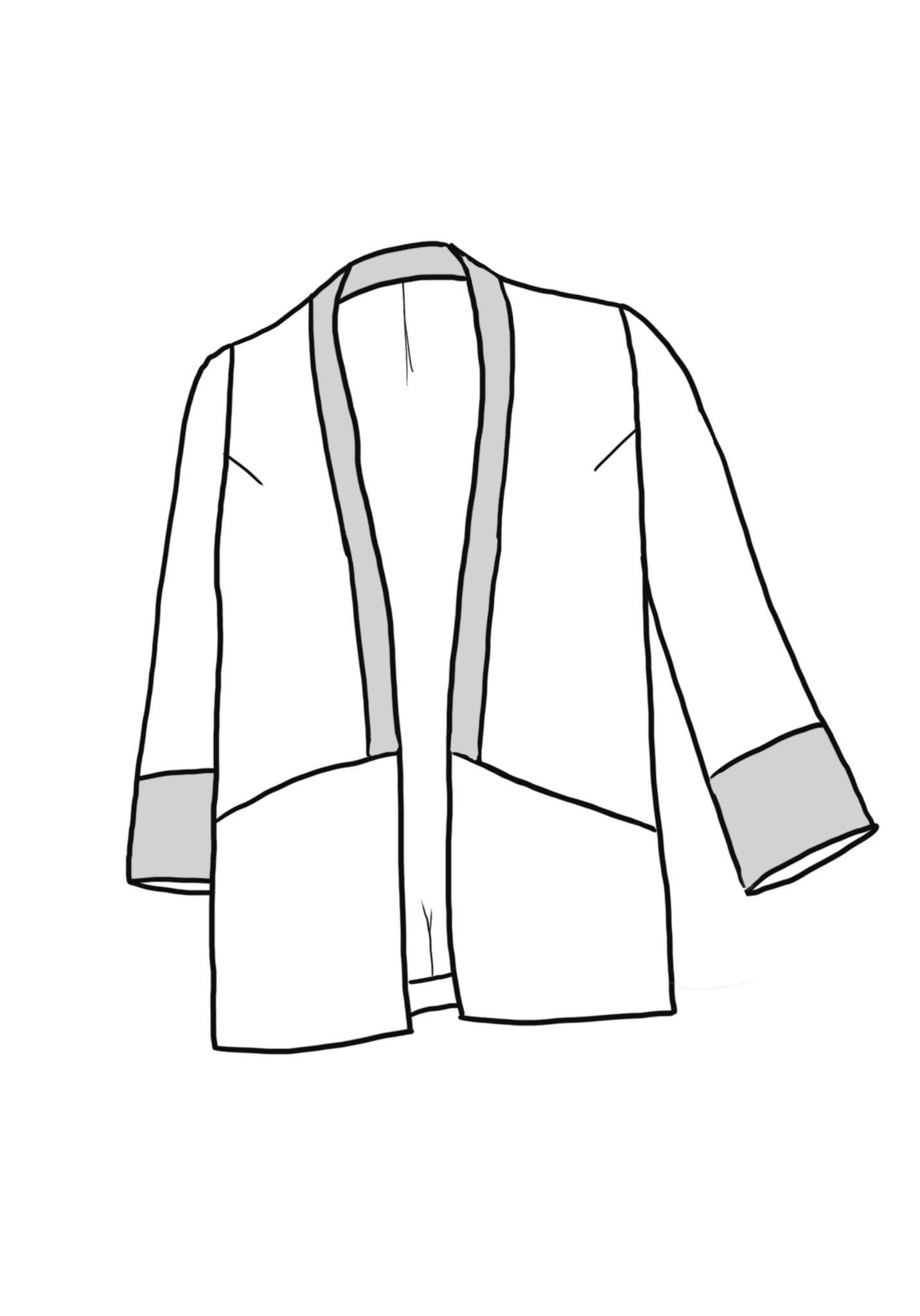 Patron couture veste Sable / PDF (A4, A3, A0, US Letter) – Tailles 34 à 56 – Cadres, Calques par Taille, Vidéoprojection - Maison Fauve