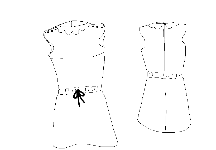 Patron couture robe fille Miss Austen / PDF (A4, A3, A0, US Letter) - Cadres, Calques par Taille, Vidéoprojection