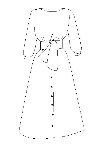 Patron robe, blouse Sierra / Patron PDF (A4 A0 et US letter)