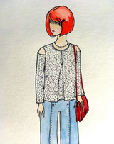 Balmoral top sewing pattern / PDF (A4, A3, A0, US Letter) – Sizes 34 to 56 – Frames, Layers by Size, Video projection