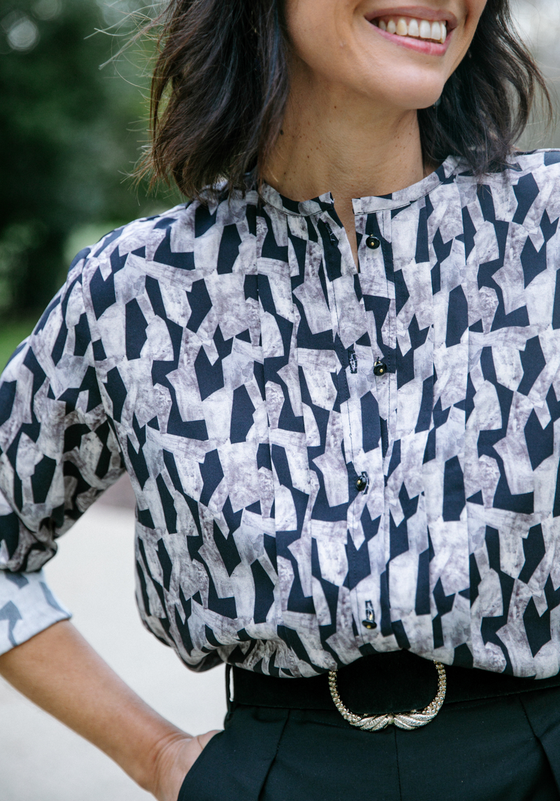 Tissu popeline de viscose imprimée Pietra - Plusieurs coloris