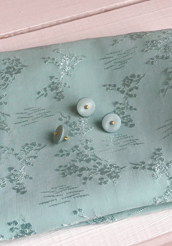 COUPONS - Tissu jacquard de viscose Lily - Lily Menthe