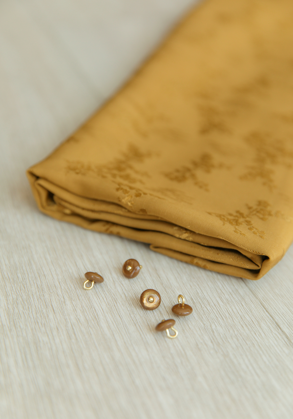COUPONS - Tissu jacquard de viscose Lily - Cumin
