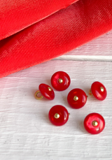 Coupon 200cm Tissu sergé lyocell lamé - Rouge Passion