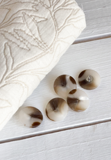 Bouton fleur blanc 22 mm