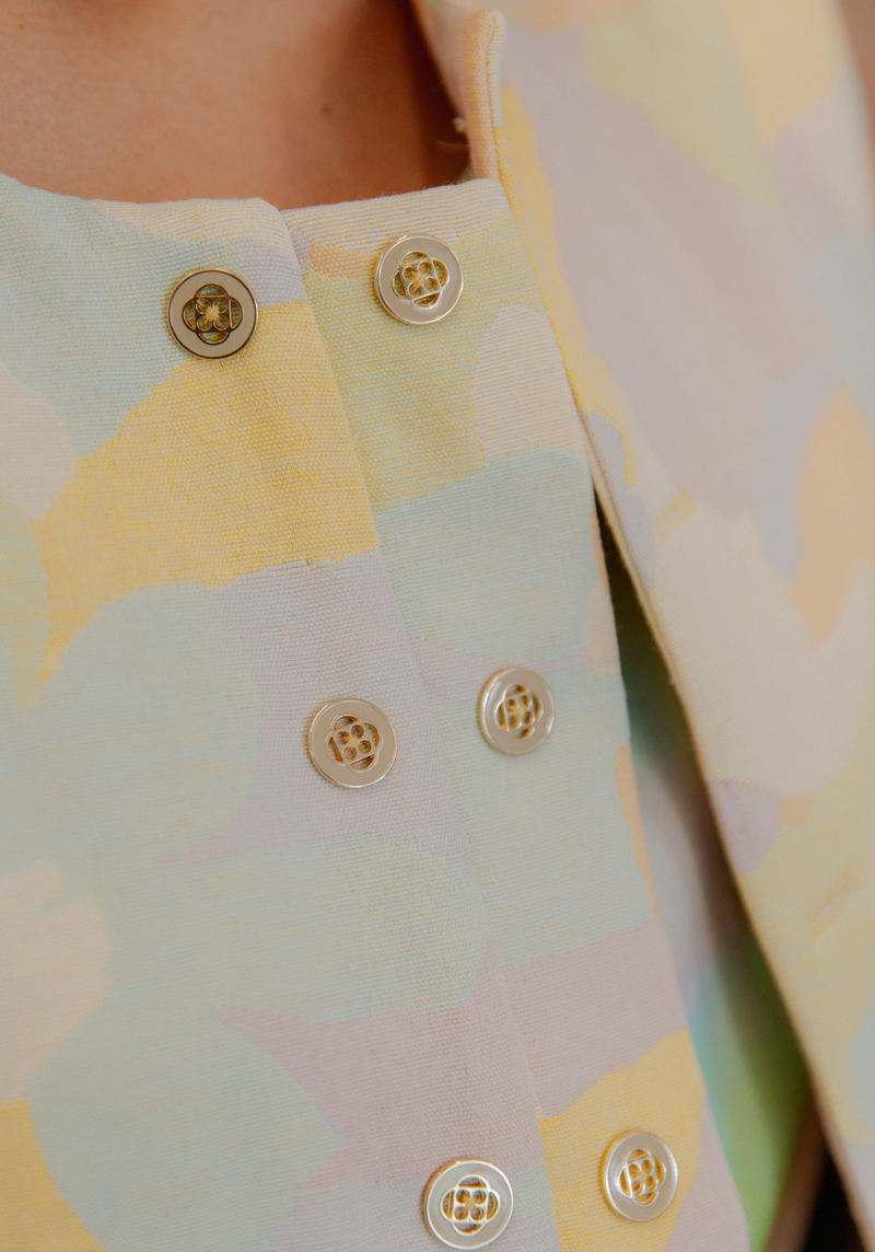Poppy Button Gold Grey 15 and 18 mm
