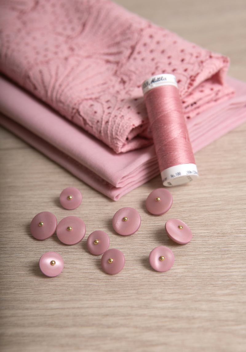 Tissu voile de coton Rose Romance - par 10 cm