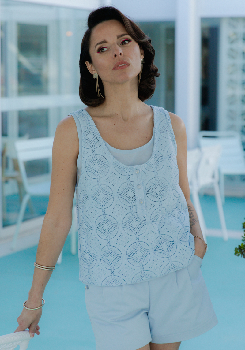 Spritz tank top duo sewing pattern - Pouch pattern