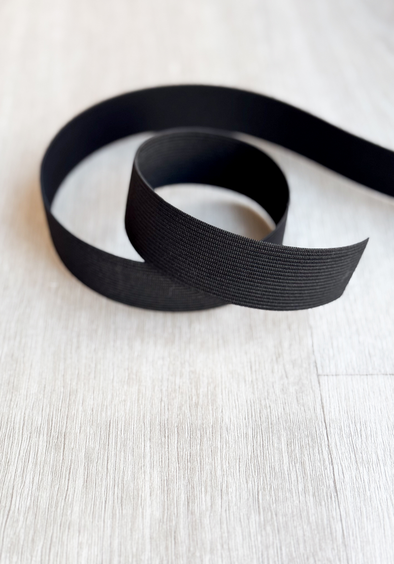 Élastique maille bracelet blanc largeur 30 mm - Vendu par centimètre - Blanc ou Noir