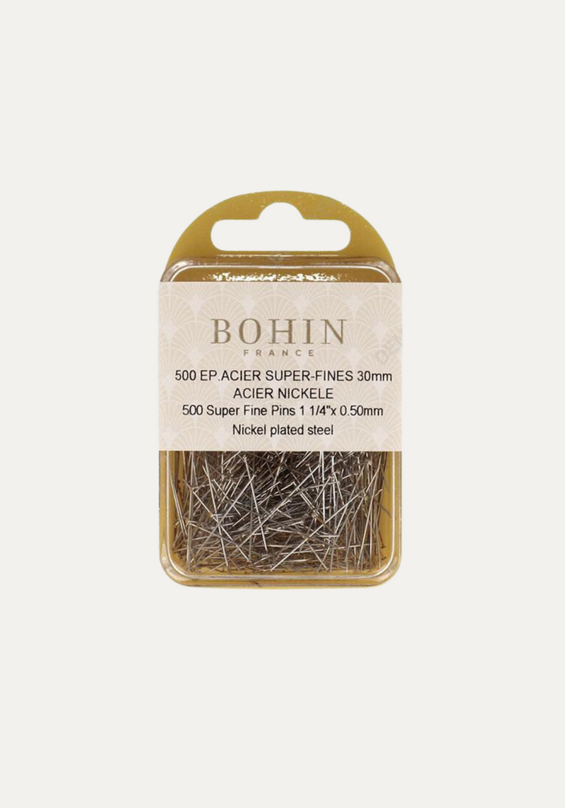 Box of 500 Bohin super fine sewing pins