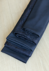 COUPON 100 CM - Tissu sergé de viscose uni - Encre