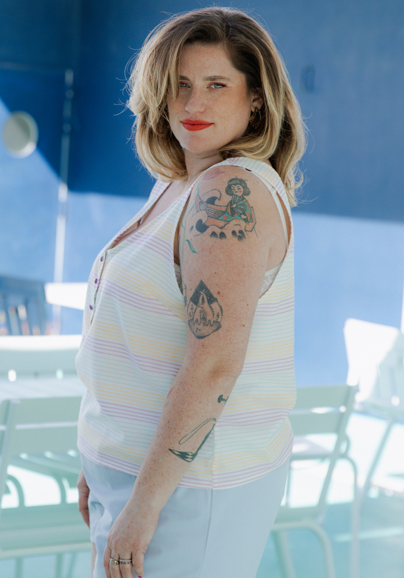 Spritz tank top duo sewing pattern - Pouch pattern