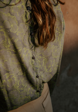 Tissu popeline de viscose imprimée Panache - Gris Sulfure ou Mauve