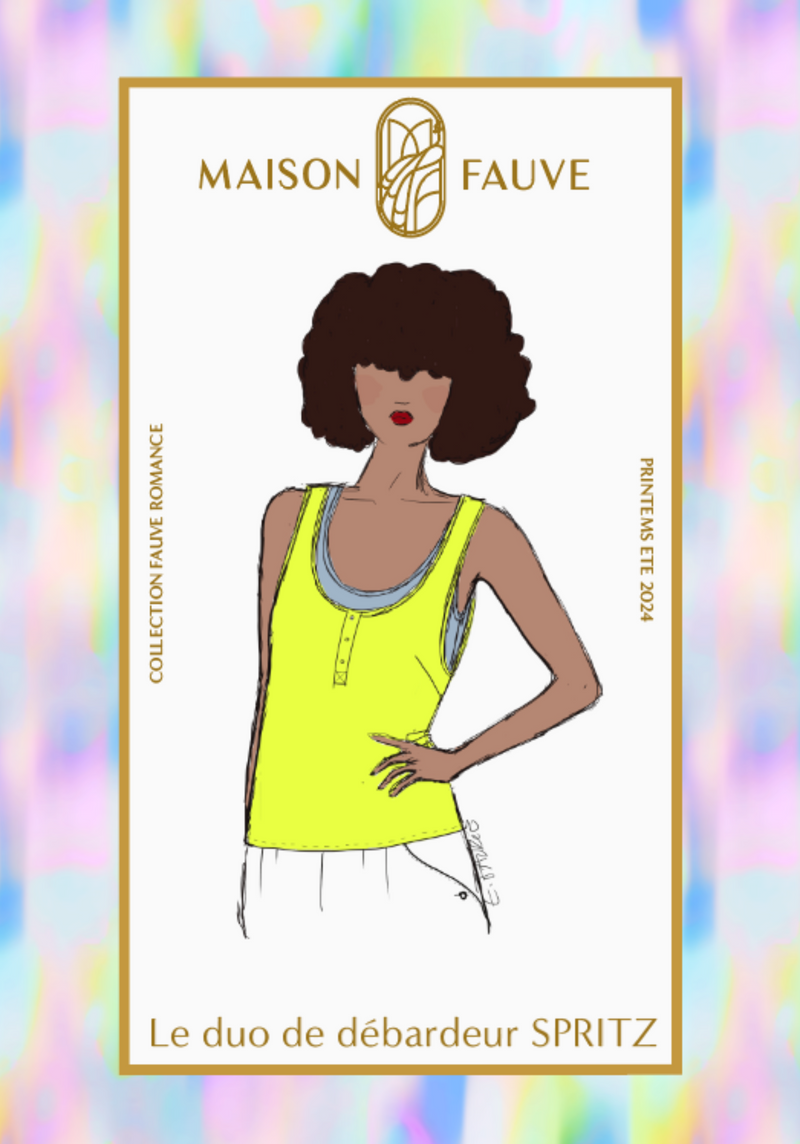 Spritz tank top duo sewing pattern - Pouch pattern