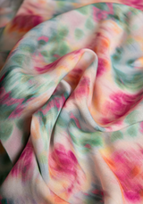 Tissu popeline de viscose imprimée Abstract Rose - Plusieurs coloris