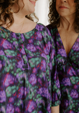 Tissu popeline de viscose imprimée Abstract Rose - Plusieurs coloris