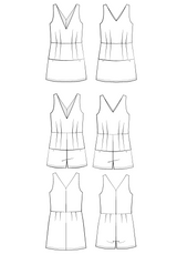 Patron couture combishort, robe Cosmopolitan - Patron pochette