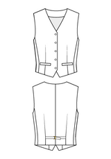 Free PDF Pattern Pompom Suit Vest / PDF (A4, A3, A0, US Letter) - Frames, Layers by Size, Video Projection