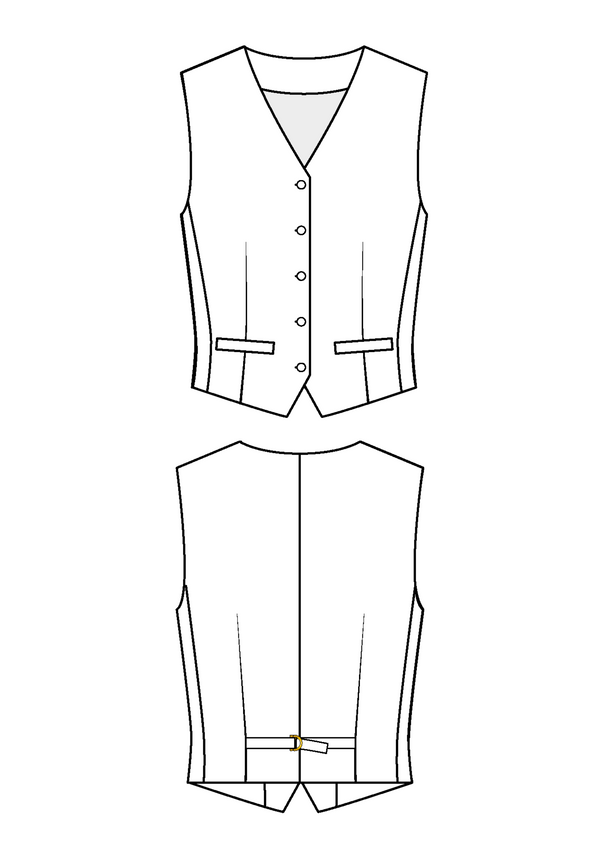 Free PDF Pattern Pompom Suit Vest / PDF (A4, A3, A0, US Letter) - Frames, Layers by Size, Video Projection