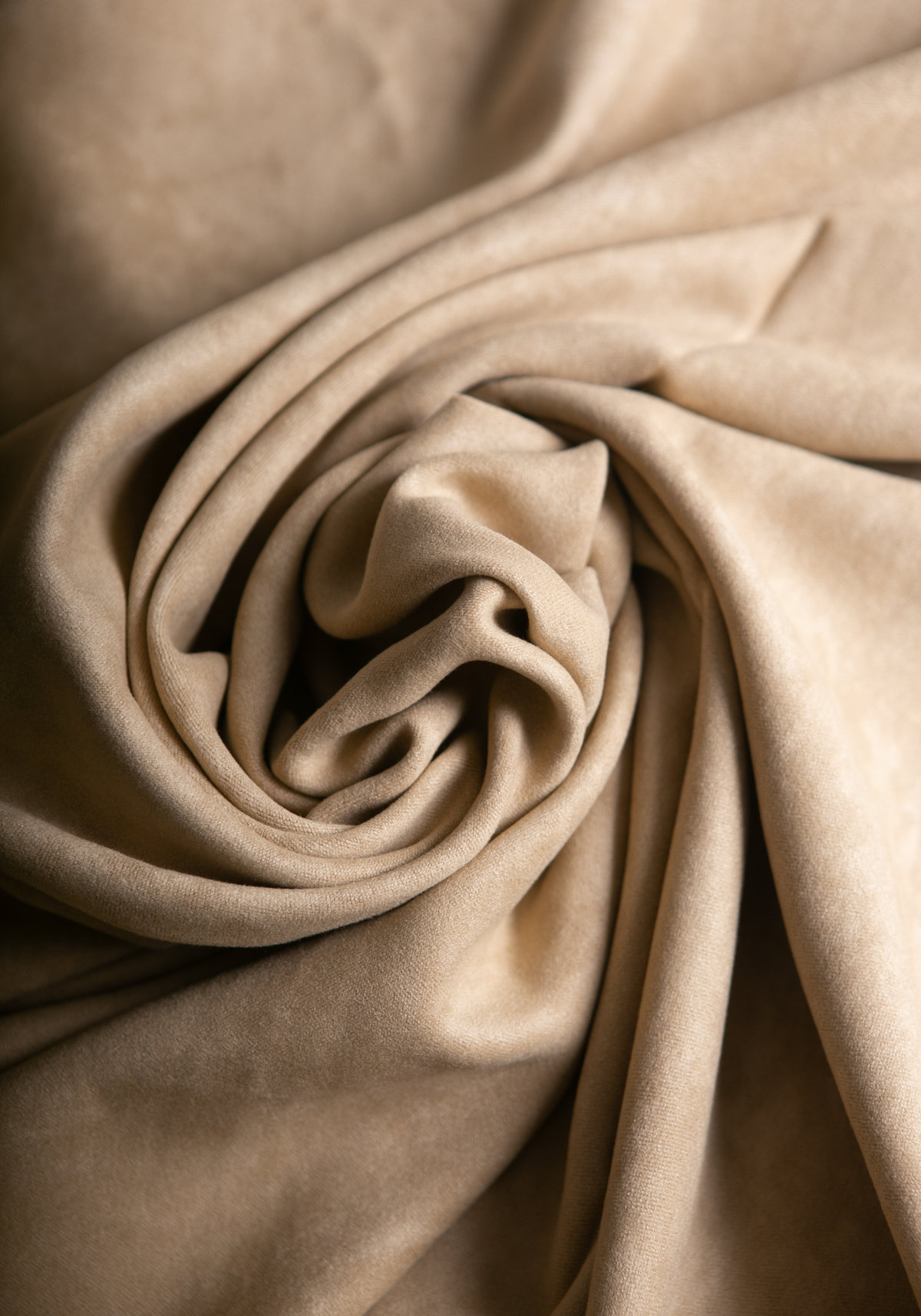 Beige, brown or moss green faux suede by the meter - Suede-look fabric