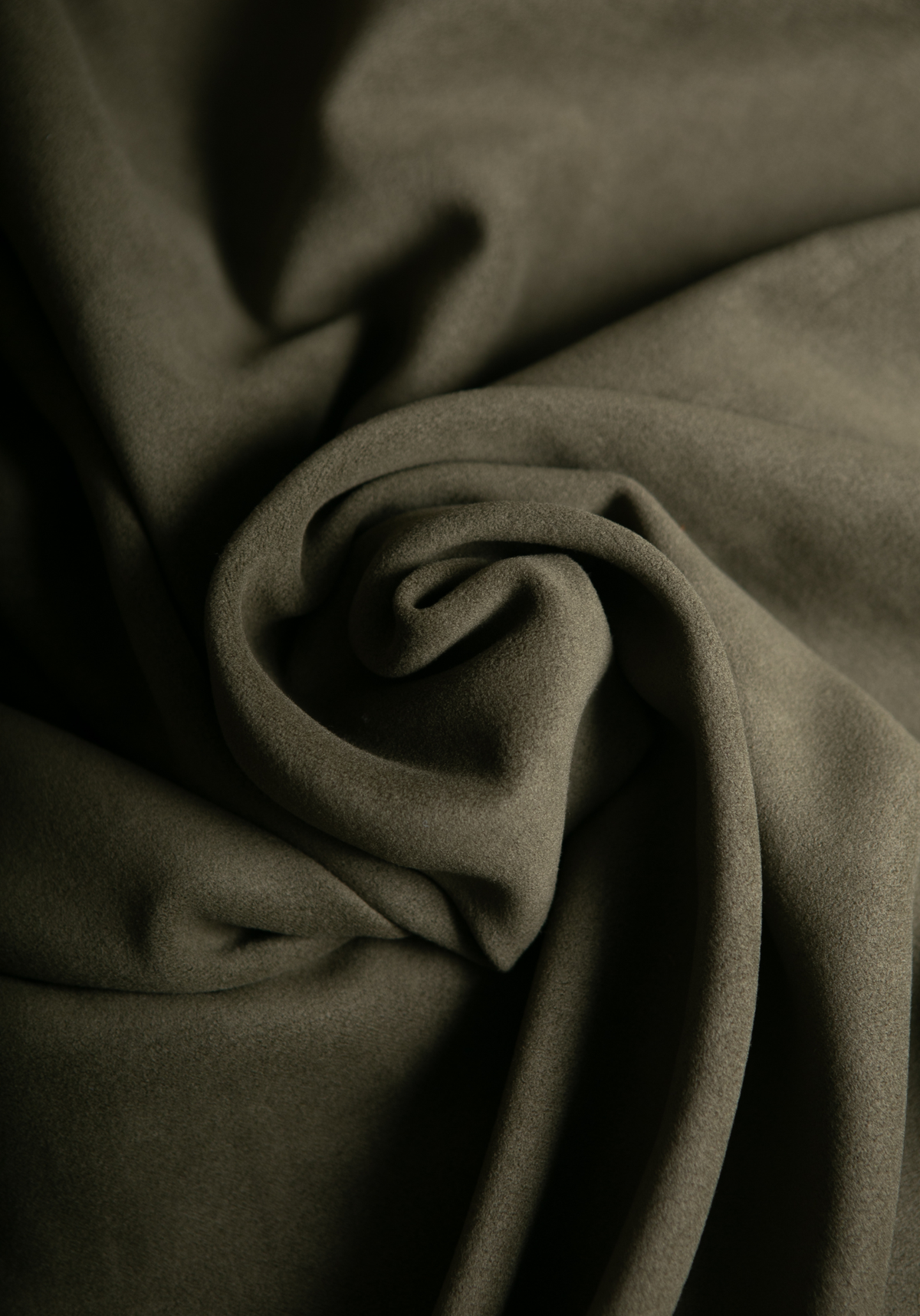 Beige, brown or moss green faux suede by the meter - Suede-look fabric