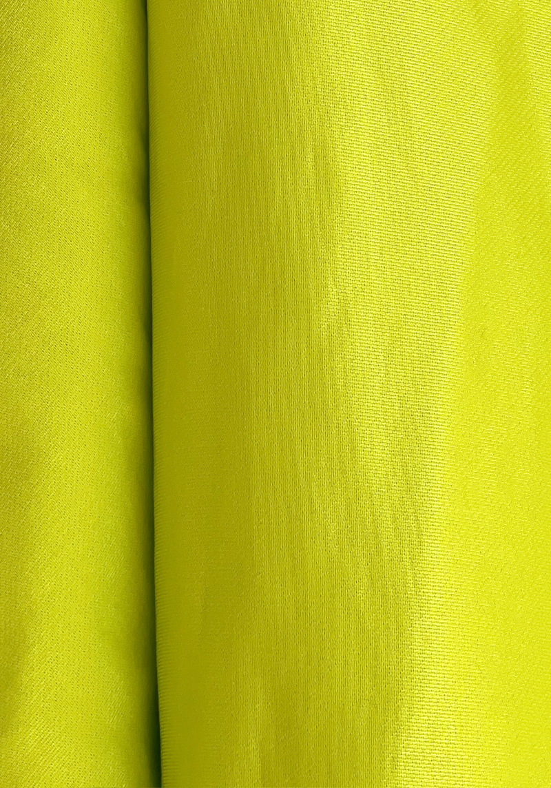 Tissu sergé lyocell lamé Jaune Sulfure