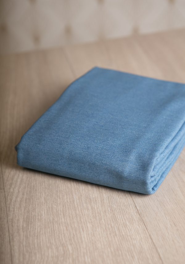 COUPONS 50 cm - Tissu jean Sergio poids moyen - Bleu Clair