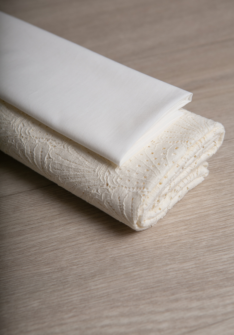 Tissu dentelle Coquillage - 4 coloris