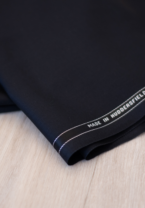 Tissu lainage tailleur fil à fil 100% laine Noir - par 10 cm