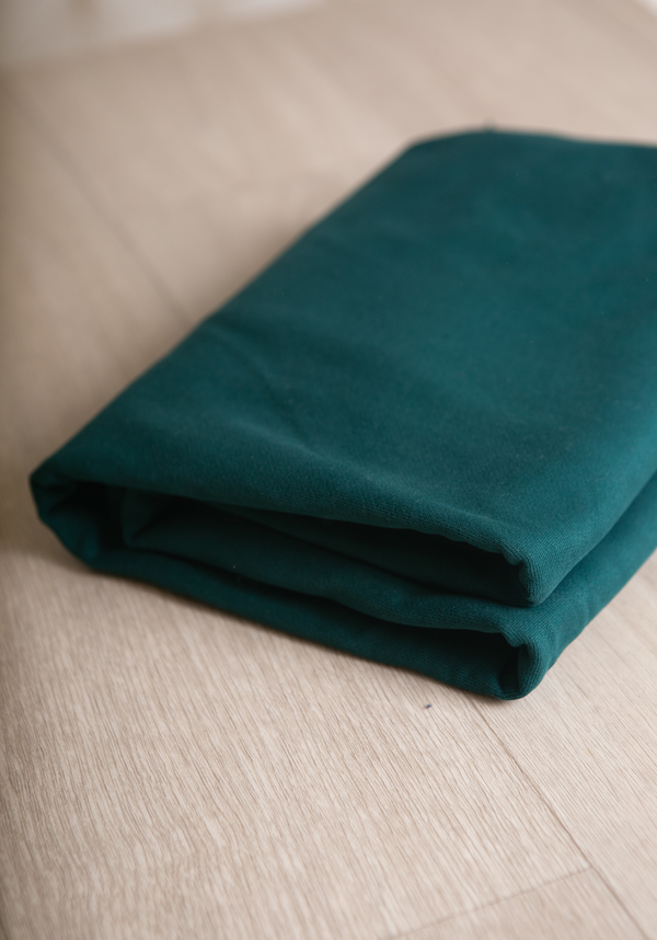 COUPON 180 cm - Tissu sweat French Terry - Vert Scarabée