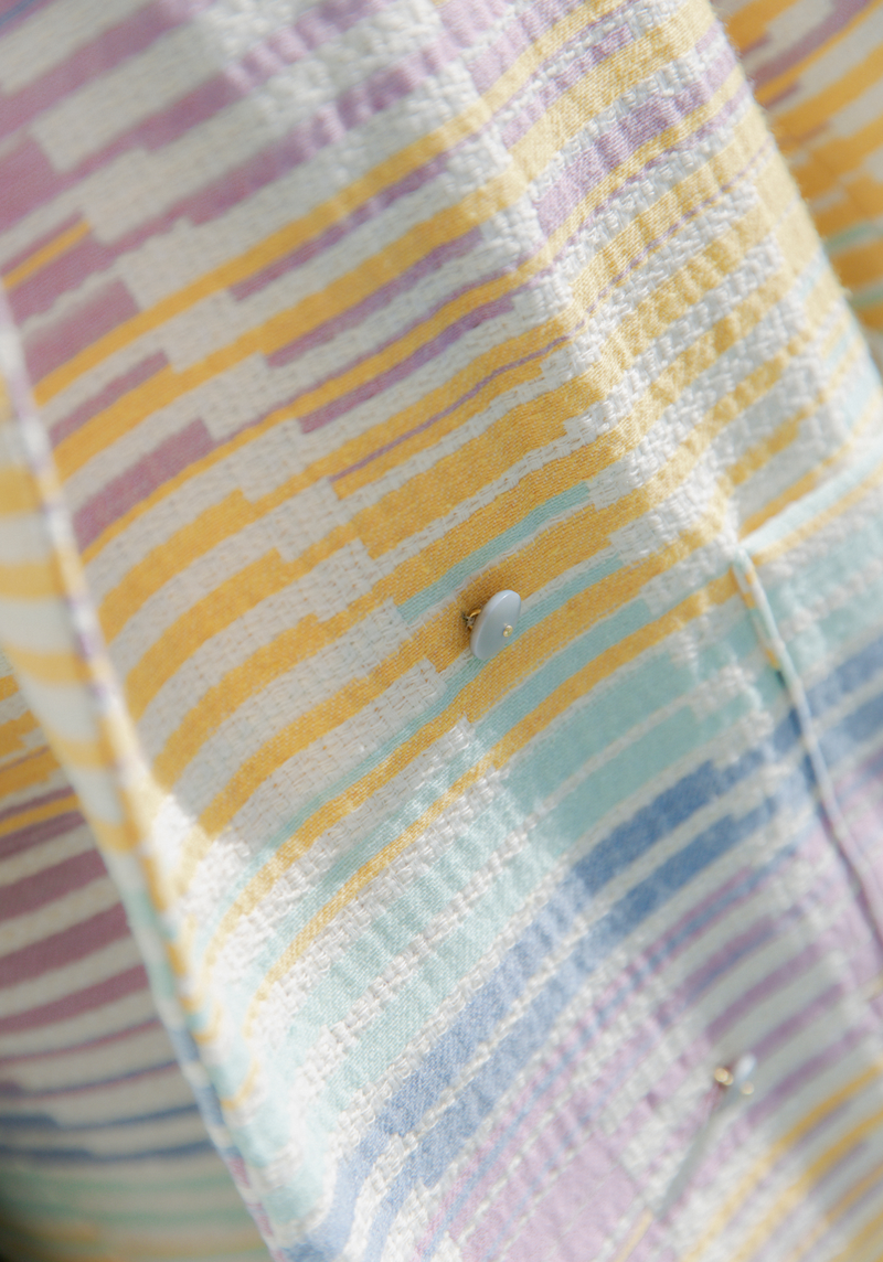 COUPONS - Tissu tweed jacquard Sorbet