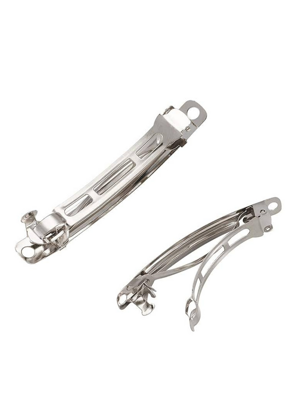Barrette à cheveux métal 8 cm – Support pour nœud et accessoires DIY